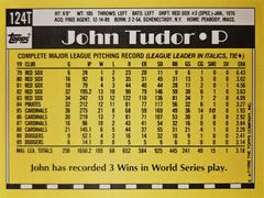 Rear | John Tudor Baseball Cards 1990 Topps Traded Tiffany
