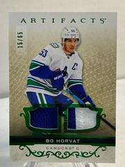 Bo Horvat [Material Emerald] #1 Hockey Cards 2021 Upper Deck Artifacts Prices