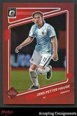 Jens Petter Hauge [Optic Red] Soccer Cards 2021 Panini Donruss Road to Qatar Prices