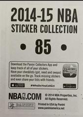 Back | Kyrie Irving Basketball Cards 2014 Panini Stickers