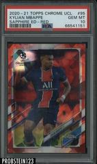 Kylian Mbappe [Red] Soccer Cards 2020 Topps Chrome UEFA Champions League Sapphire Prices