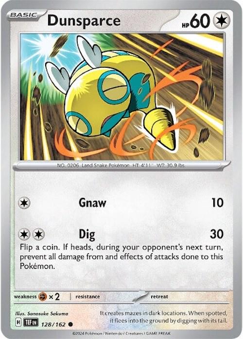 Dunsparce #128 Pokemon Temporal Forces