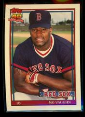 Mo Vaughn #123T Baseball Cards 1991 Topps Traded Tiffany Prices