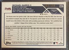 162/199 Back | Michael Harris II [Red Foil] Baseball Cards 2023 Topps