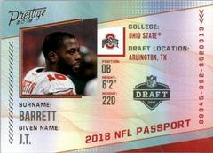 J.T. Barrett ##PP-JB Football Cards 2018 Panini Prestige NFL Passport Prices
