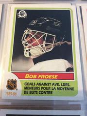 Bob Froese [Goals Against Ave. Ldrs.] #263 Hockey Cards 1986 O-Pee-Chee Prices