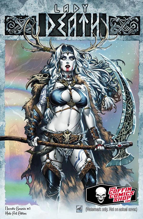 Lady Death: Necrotic Genesis [Holo-Foil] #1 (2022) Comic Books Lady Death: Necrotic Genesis