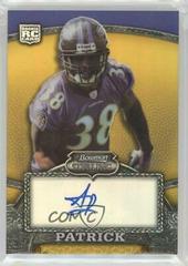 Allen Patrick [Autograph Gold Refractor] #124 Football Cards 2008 Bowman Sterling Prices