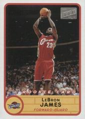 LeBron James [Road Red Jersey] #223 Basketball Cards 2003 Bazooka Prices