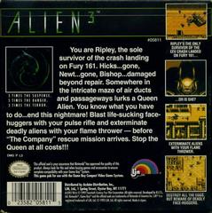 Alien 3 - Back | Alien 3 GameBoy