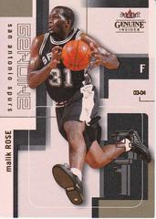 Malik Rose Basketball Cards 2003 Fleer Genuine Insider Prices