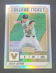 Jack Leiter [Holo] #3 Baseball Cards 2022 Panini Elite Extra Edition College Tickets Optic Prices