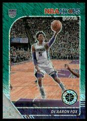 De'Aaron Fox [Green Shimmer] Basketball Cards 2019 Panini Hoops Premium Stock Prices