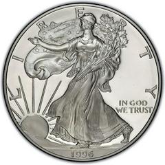 1996 Coins American Silver Eagle Prices