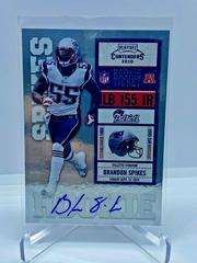 Brandon Spikes [Autograph] Football Cards 2010 Playoff Contenders Prices