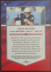 Back Of Card | Zach Wilson Football Cards 2021 Leaf Ultimate Draft