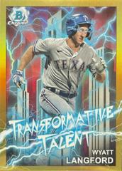 Wyatt Langford [Gold] #TT-18 Baseball Cards 2023 Bowman Draft Transformative Talent Prices