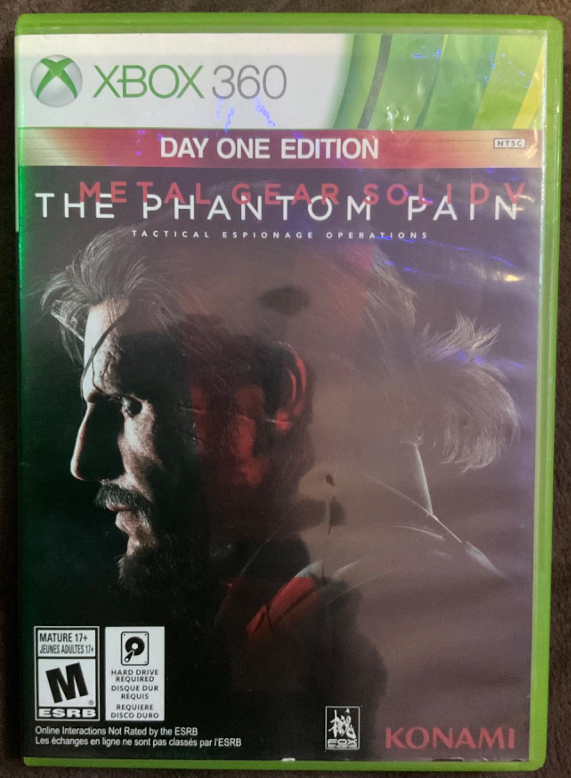 1/3 Metal Gear Solid V: The Phantom Pain Day One Edition
  GameXChange as Well..may be from the same people as Ground Zeroes becos it has similar bite mark looking indents on the cover. Someone REALLY hated MGSV.