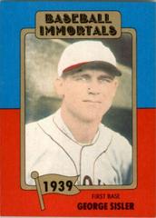 George Sisler #25 Baseball Cards 1980 Baseball Immortals Prices