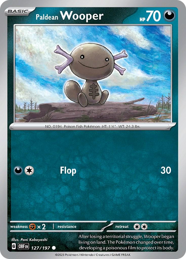 Paldean Wooper #127 Pokemon Obsidian Flames