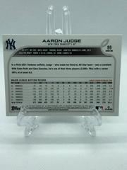 Back Of Card | Aaron Judge Baseball Cards 2022 Topps
