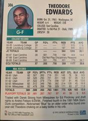 Card Back | Blue Edwards Basketball Cards 1994 Hoops