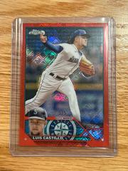 Luis Castillo [Logofractor Red] #13 Baseball Cards 2023 Topps Chrome Prices