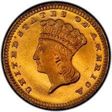 1866 [PROOF] Coins Gold Dollar Prices