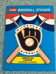 Milwaukee Brewers Baseball Cards 1989 Fleer Baseball Stickers Prices