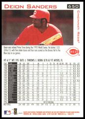 Back Of Card | Deion Sanders Baseball Cards 1997 Fleer