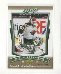 Niklas Backstrom [Gold Script] #297 Hockey Cards 2007 Upper Deck MVP Prices