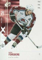 Peter Forsberg #19 Hockey Cards 2002 SPx Prices