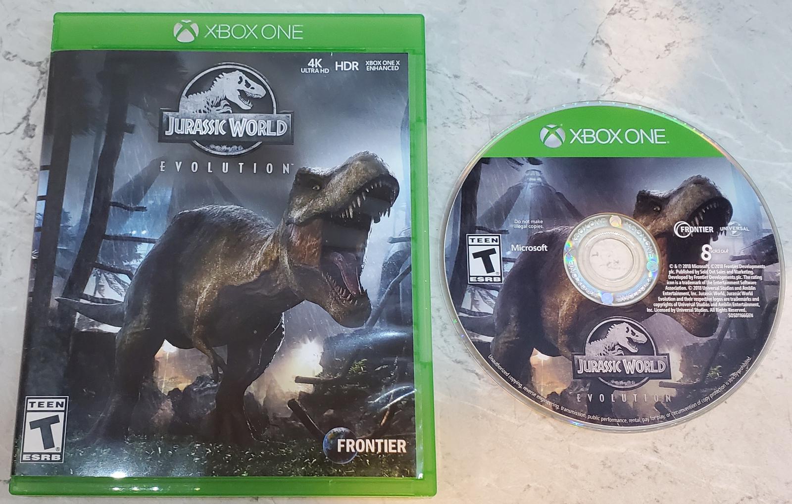 Jurassic World Evolution Item, Box, and Manual Xbox One