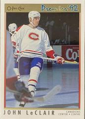 John LeClair Hockey Cards 1991 O-Pee-Chee Premier Prices