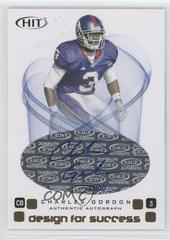 Charles Gordon [Gold Autograph] #D-39 Football Cards 2006 Sage Hit Design for Success Prices
