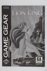 The Lion King - Manual | The Lion King Sega Game Gear