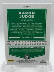 Back Of Card | Aaron Judge Baseball Cards 2021 Panini Donruss Optic