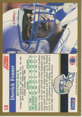 Back | Derrick Fenner Football Cards 1991 Score