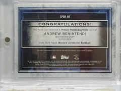 2020 TOPPS MUSEUM COLLECTION SINGLE PLAYER PRIMARY | ANDREW BENINTENDI [GOLD] Baseball Cards 2020 Topps Museum Collection Single Player Primary Pieces Quad Relic Legends