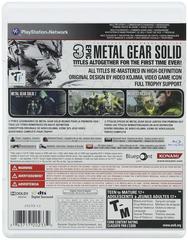 Back Cover | Metal Gear Solid HD Collection Playstation 3