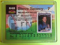 Reverse | Steve Searcy Baseball Cards 1992 Stadium Club