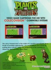 Back Cover | Plants vs. Zombies Colecovision