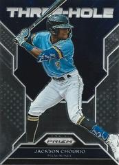Jackson Chourio [Silver Prizm] #TH12 Baseball Cards 2023 Panini Prizm Three Hole Prices