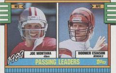 Joe Montana, Boomer Esiason Football Cards 1990 Topps Prices