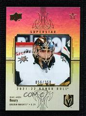 Marc Andre Fleury [Rainbow] Hockey Cards 2021 Upper Deck Honor Roll Prices