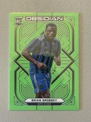 Brian Brobbey [Electric Etch Neon Green Flood] Soccer Cards 2021 Panini Obsidian Prices