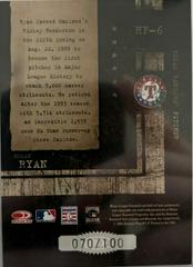 Back | Nolan Ryan [Hall of Fame Silver] Baseball Cards 2005 Donruss Leather & Lumber