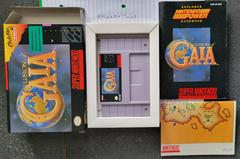 Box, Cartridge, Manual, Tray, And Poster  | Illusion of Gaia Super Nintendo