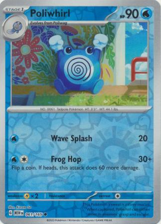 Poliwhirl [Reverse Holo] #61 Pokemon Scarlet & Violet 151