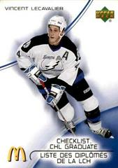 Vincent Lecavalier - Checklist Hockey Cards 2005 Upper Deck McDonald's Prices